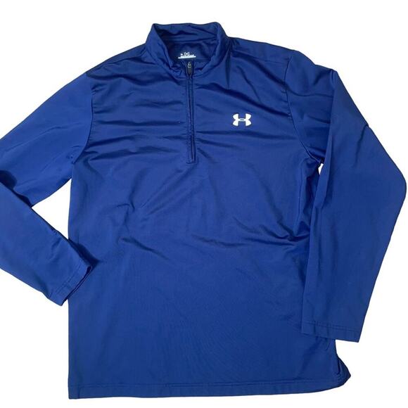 Under Armour men's pull over 1/4 zip up Navy blue embroidered logo UA SZ XL GOLF - Picture 1 of 7